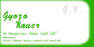 gyozo mauer business card